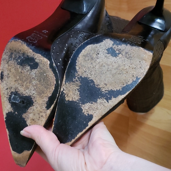 Plein sud black leather laser cut sock boot 37 7 7.5 - Picture 8 of 10